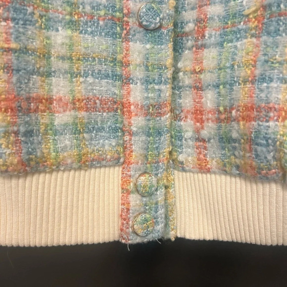 English Factory (Anthropologie) tweed cotton bomber excellent condition size XS - Picture 3 of 7